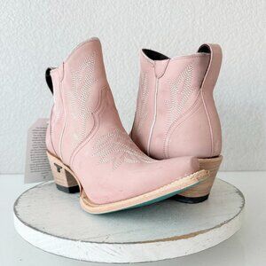 Lane Boots Gallatin Womens Cowboy Bootie Pink Western Short Boots Snip Toe 8.5